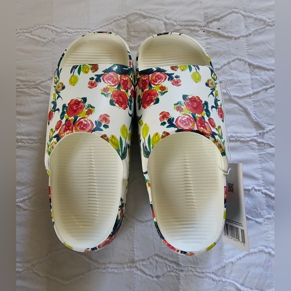 Nike Women's Calm Slide Slippers 'Floral' HF1069-100 Expeditedship Women's Sz 6 - Picture 7 of 13